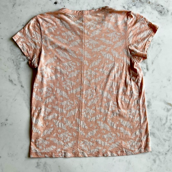 Rag & Bone Peach Floral T-Shirt - Picture 3 of 6